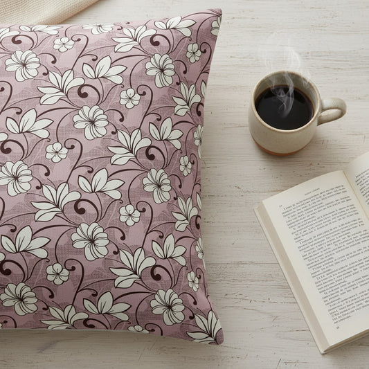 Floral Print On Lavender Single Bedsheet