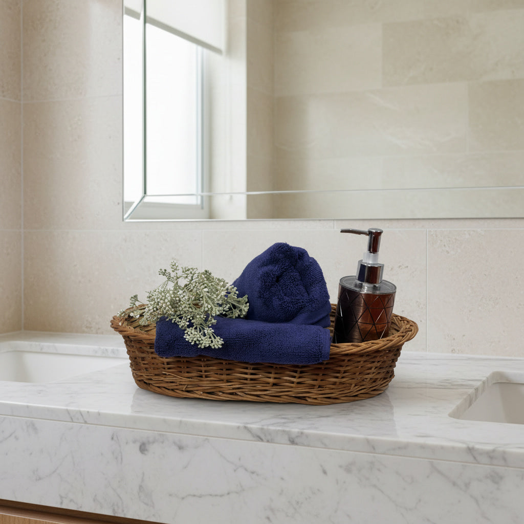 Blue Zero Twist Hand Towel Pack Of Two