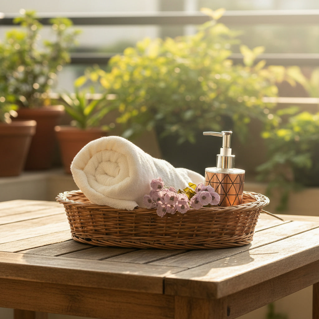 Cream Bamboo Bath Towel