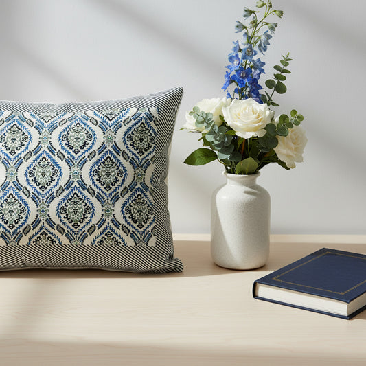Blue Hand Block Print King Size Bedsheet