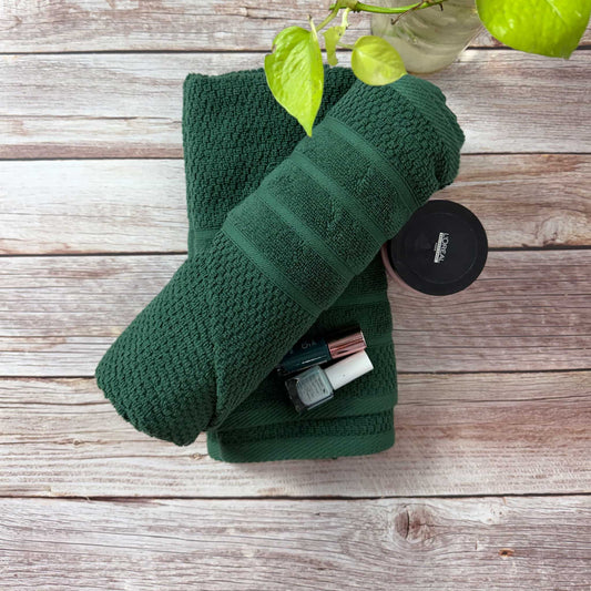 Bottle Green Popcorn Salon Towel Pack Of Two