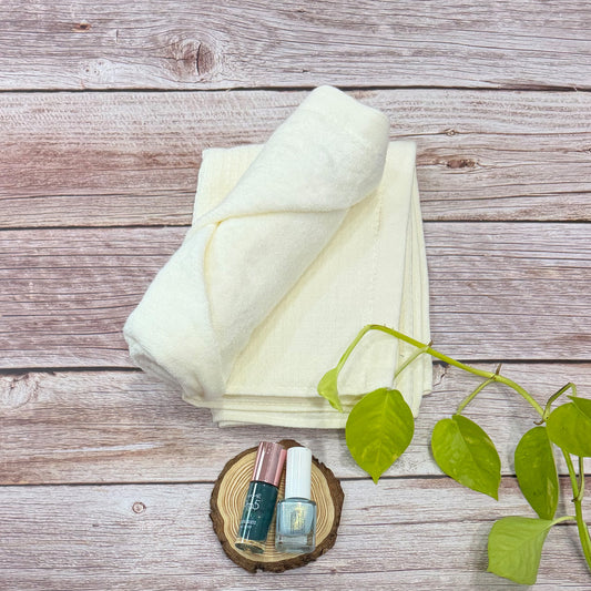 Cream Waffle-Terry Hand Towel Pack Of Two
