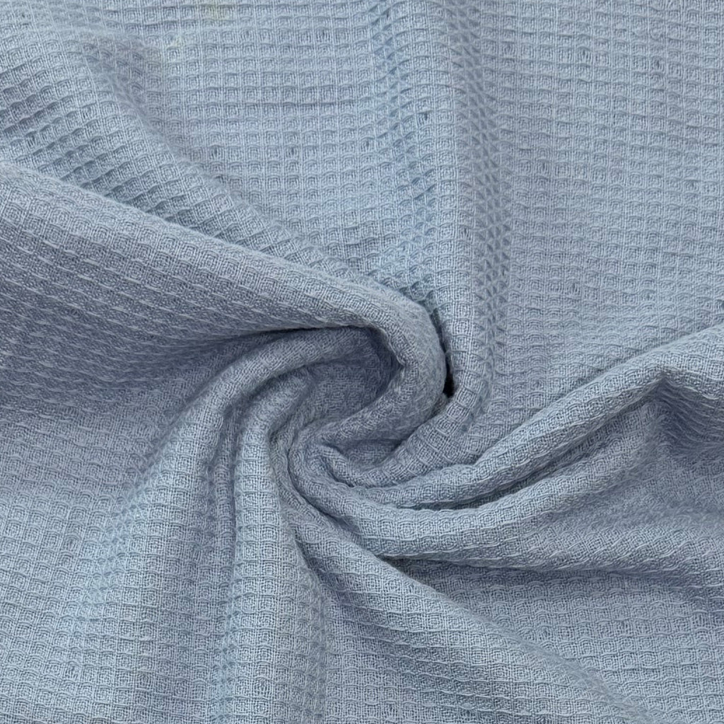 Denim Blue Waffle-Terry Hand Towel Pack Of Two