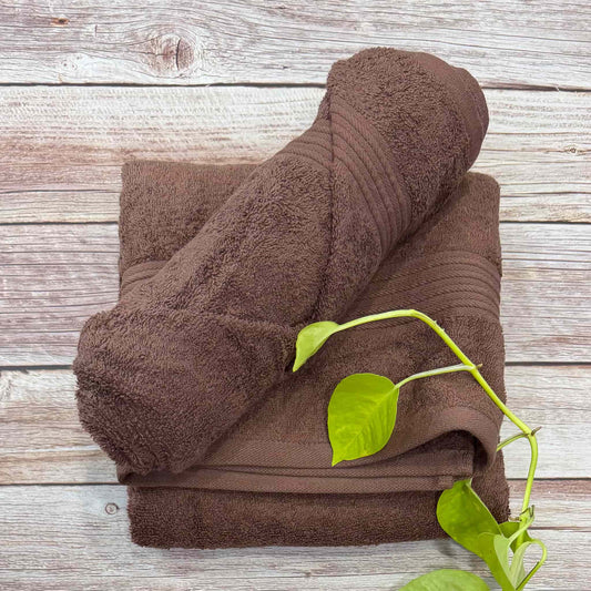 Dark Brown Bath And salon Towel Combo