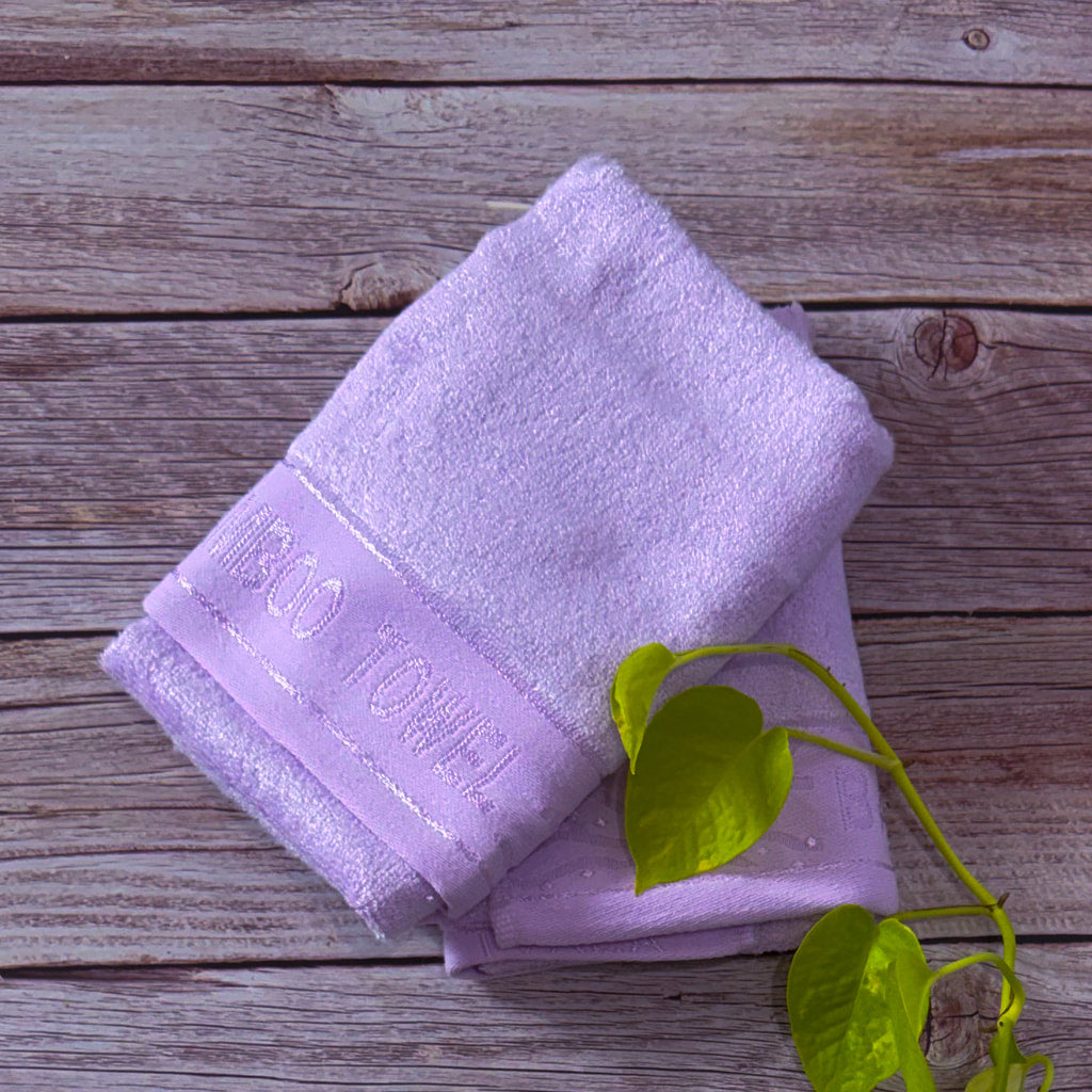 Lavender Bamboo Hand Towel Twin Pack