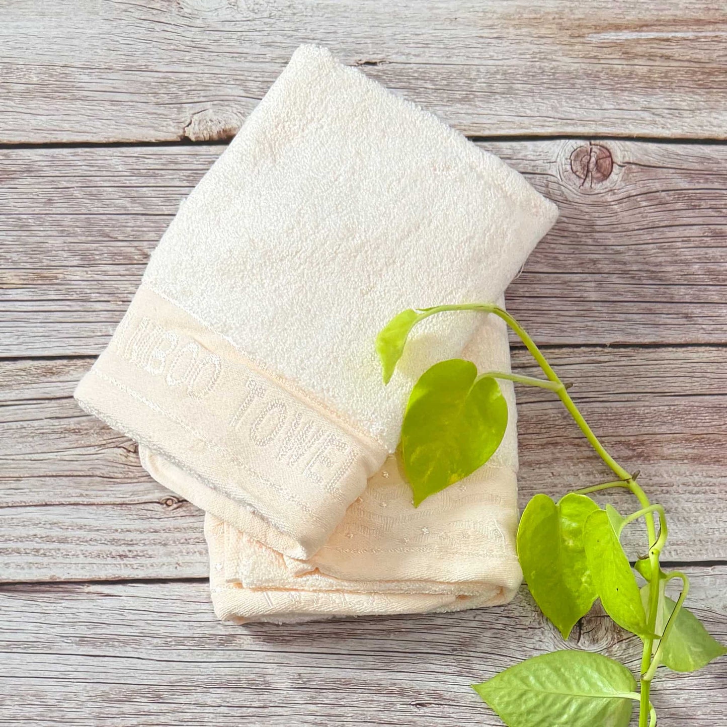 Peach Bamboo Hand Towel Twin Pack