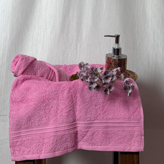 Pink Hand Towel Pack Of Two