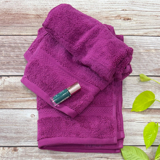 Purple Zero Twist Hand Towel Pack Of Two