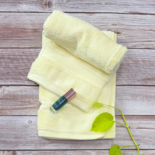 Yellow Zero Twist Hand Towel Pack Of Two