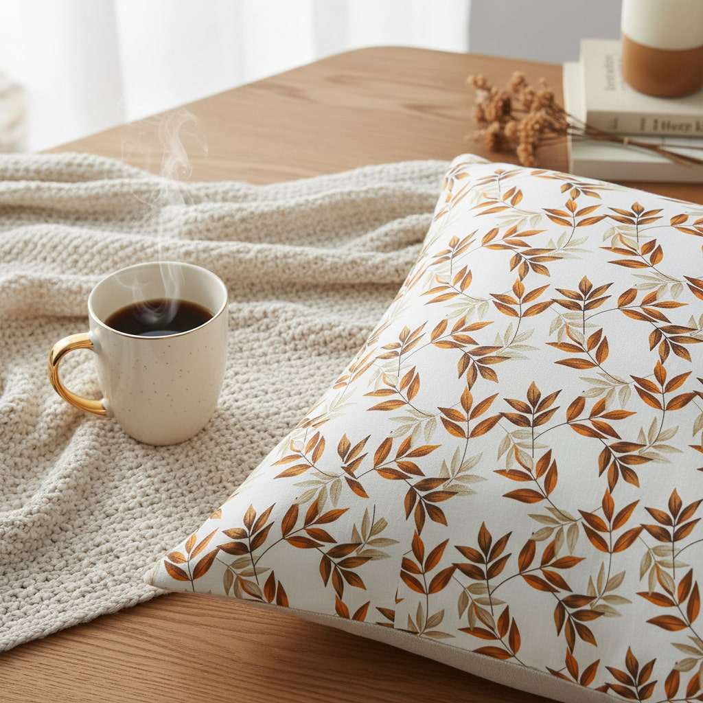 Leaf Print Single Bedsheet