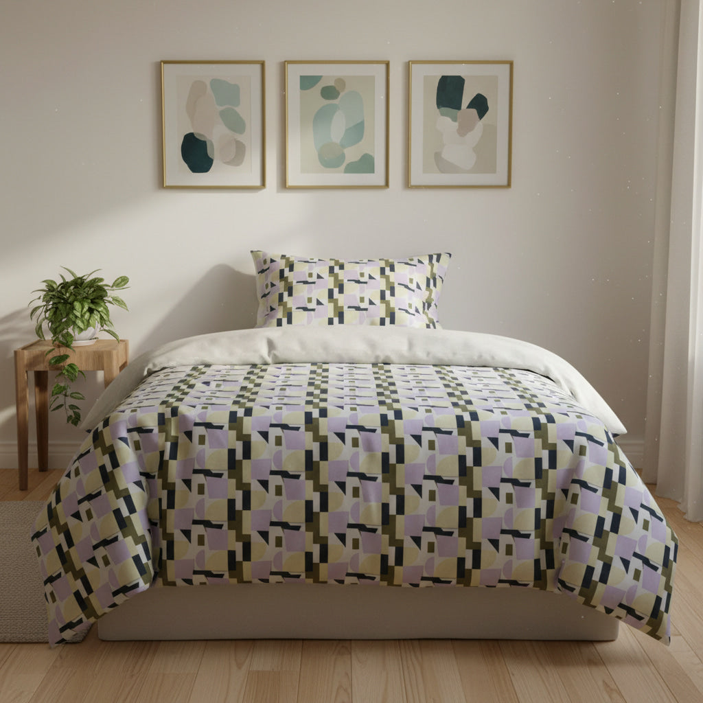 Geometric Print Single Bedsheet