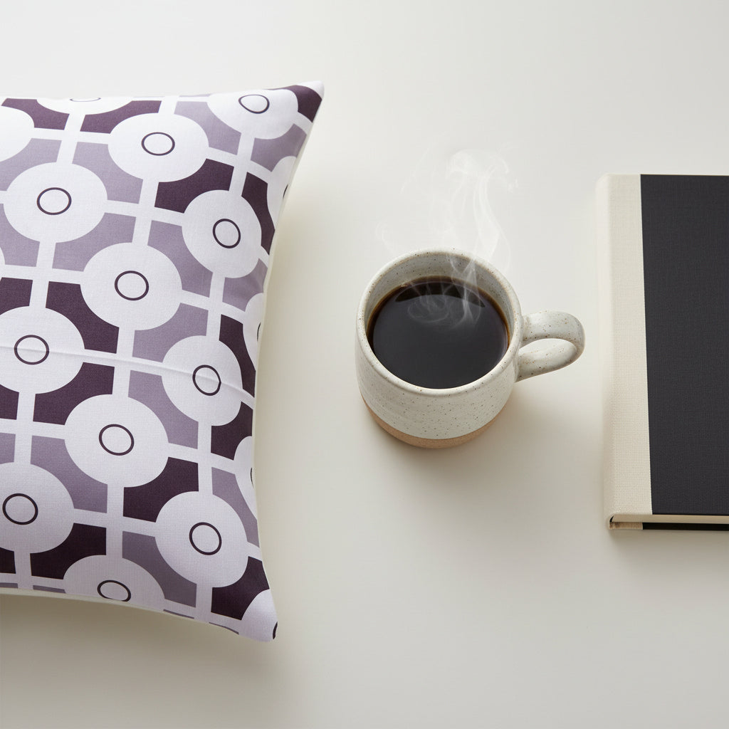 Lavender Geometric Print Single Bedsheet