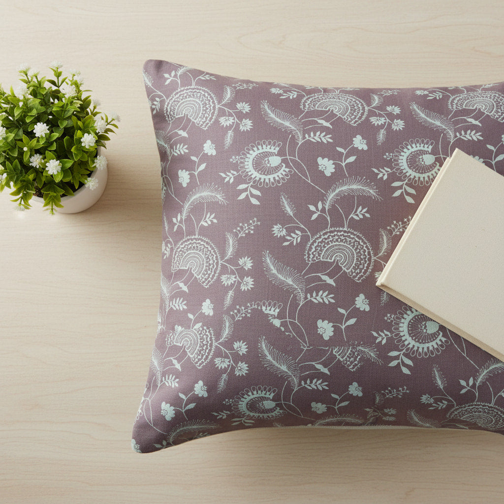 Floral Print On Lavender Single Bedsheet