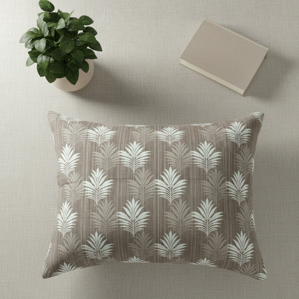 Leaf Print On Brown Single Bedsheet