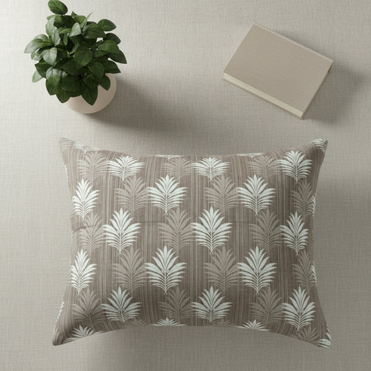 Leaf Print On Brown Single Bedsheet