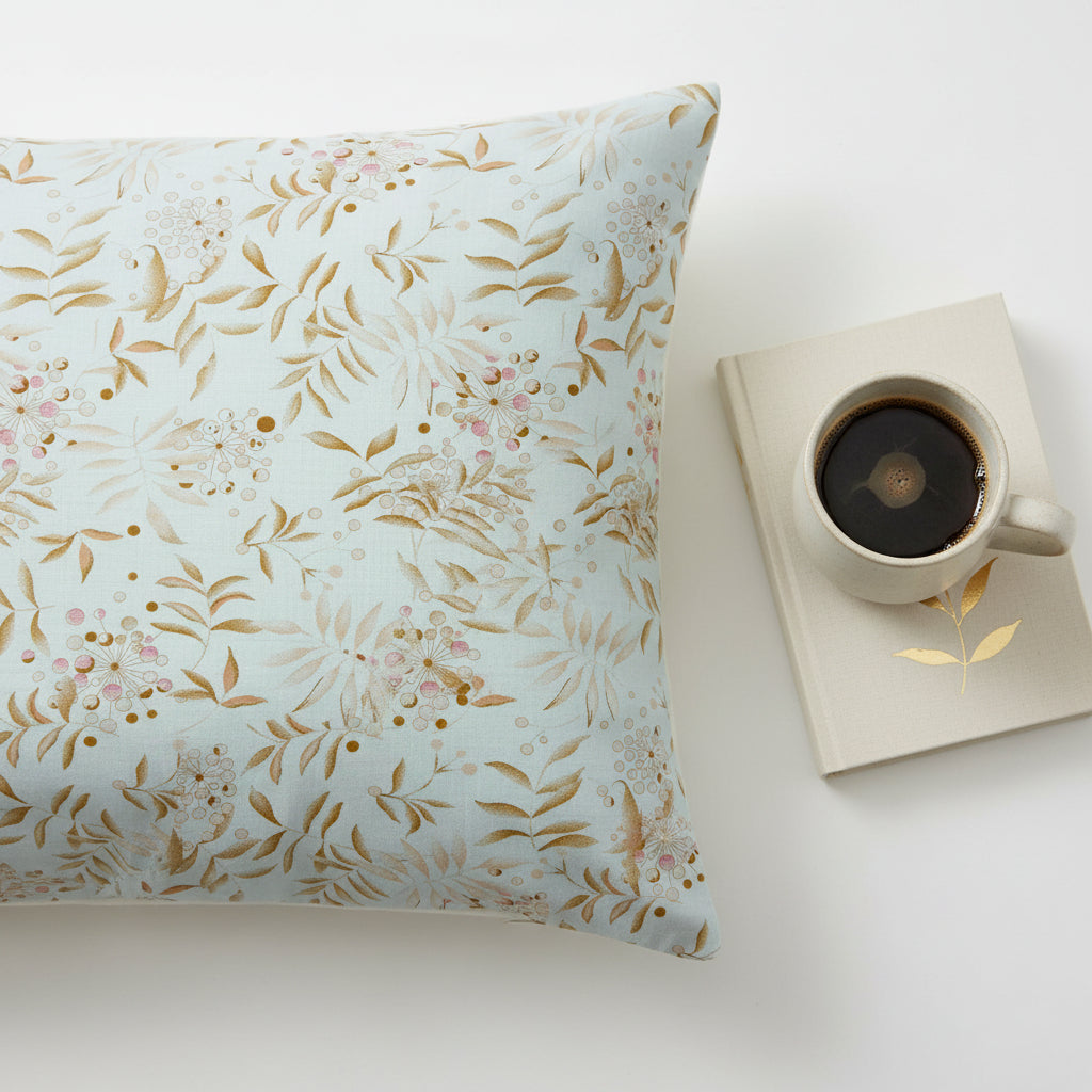 Brown Leaf Print 200TC Single Bedsheet