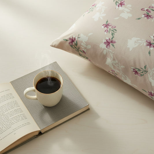 Light Lavender Floral Queen Size Bedsheet