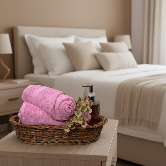 Pink Bath And salon Towel Combo