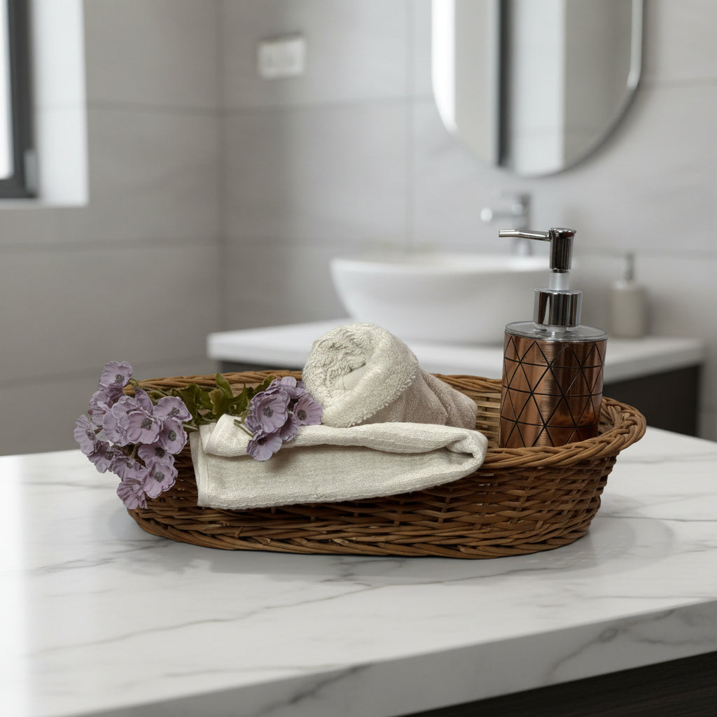 Light Beige Waffle-Terry Hand Towel Pack Of Two