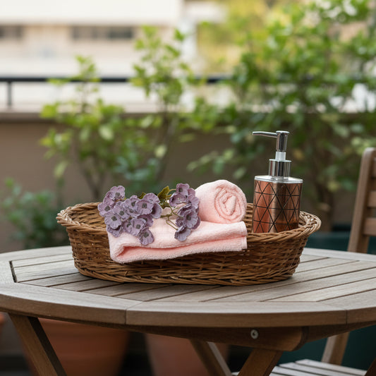 Peach Waffle-Terry Hand Towel Pack Of Two