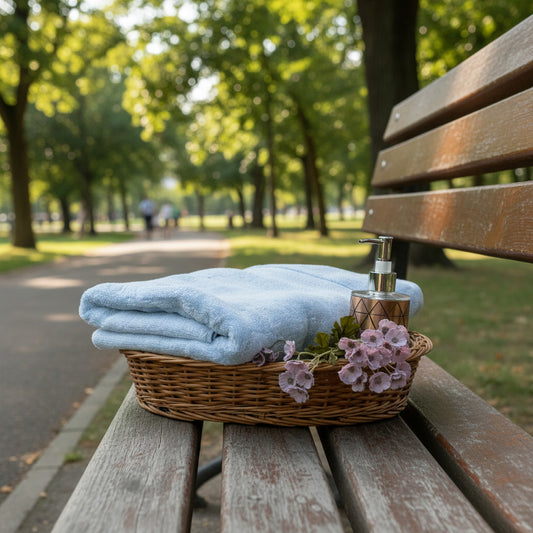 Light Blue Zero Twist Bath Towel