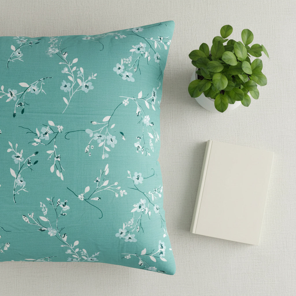 Floral 210TC Blue King Size Bedsheet
