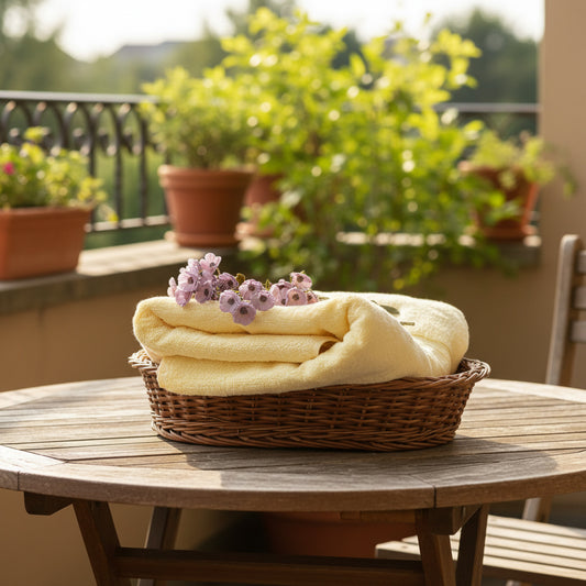 Yellow Zero Twist Bath Towel