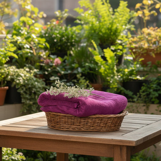 Purple Zero Twist Bath Towel