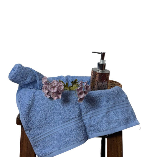 Powder Blue Hand Towel Pack Of Two