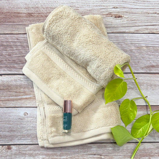 Beige Zero Twist Hand Towel Pack Of Two