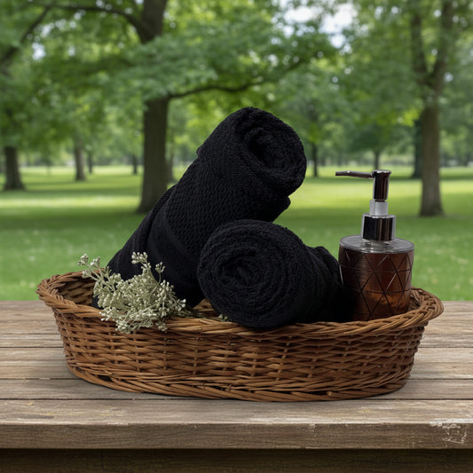 Black Popcorn Salon Towel Pack Of Two