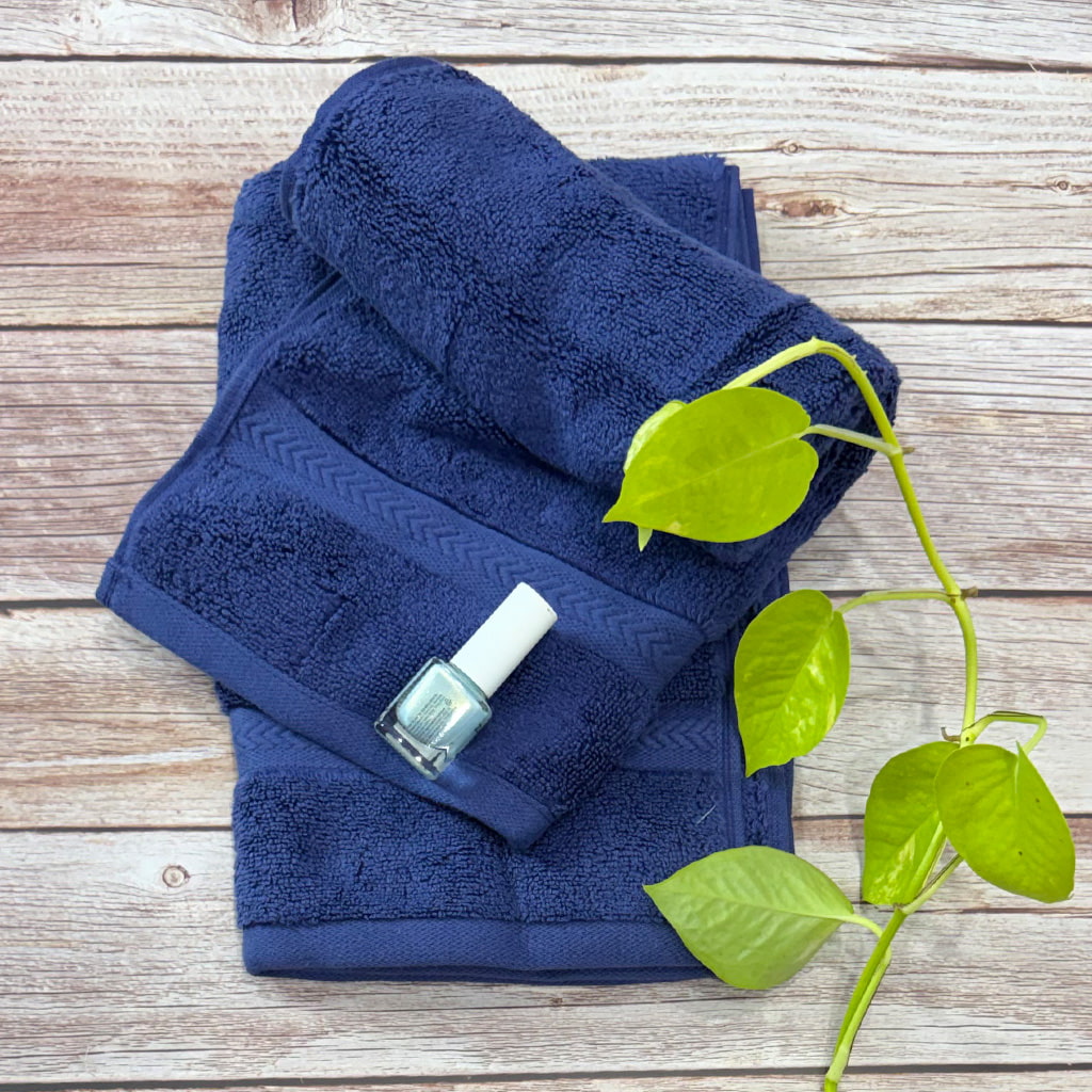 Blue Zero Twist Hand Towel Pack Of Two