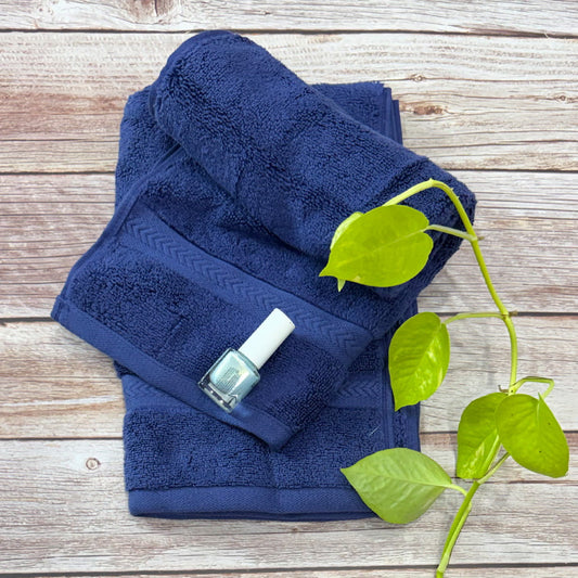 Blue Zero Twist Hand Towel Pack Of Two
