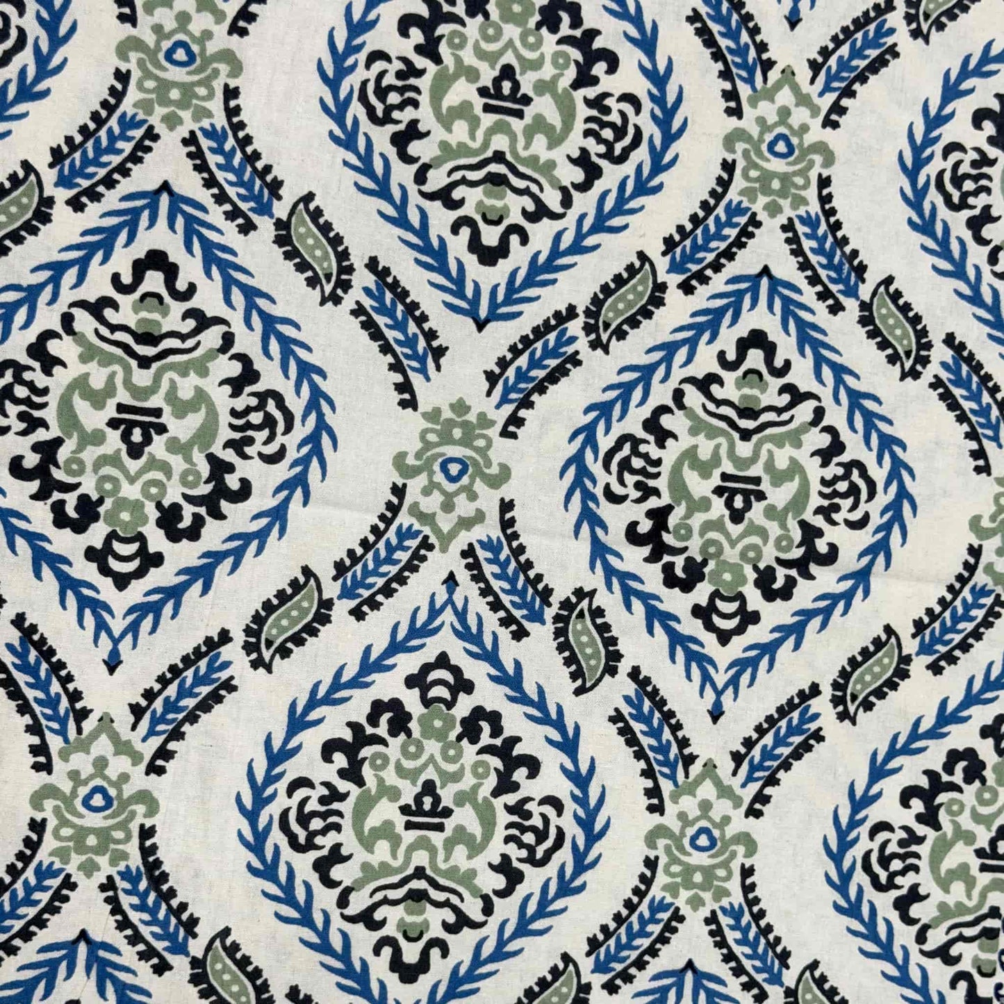 Blue Hand Block Print  King Size Bedsheet