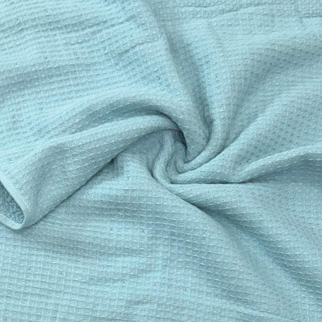 Blue Waffle-Terry Hand Towel Pack Of Two