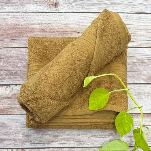 Light Brown Bath And salon Towel Combo
