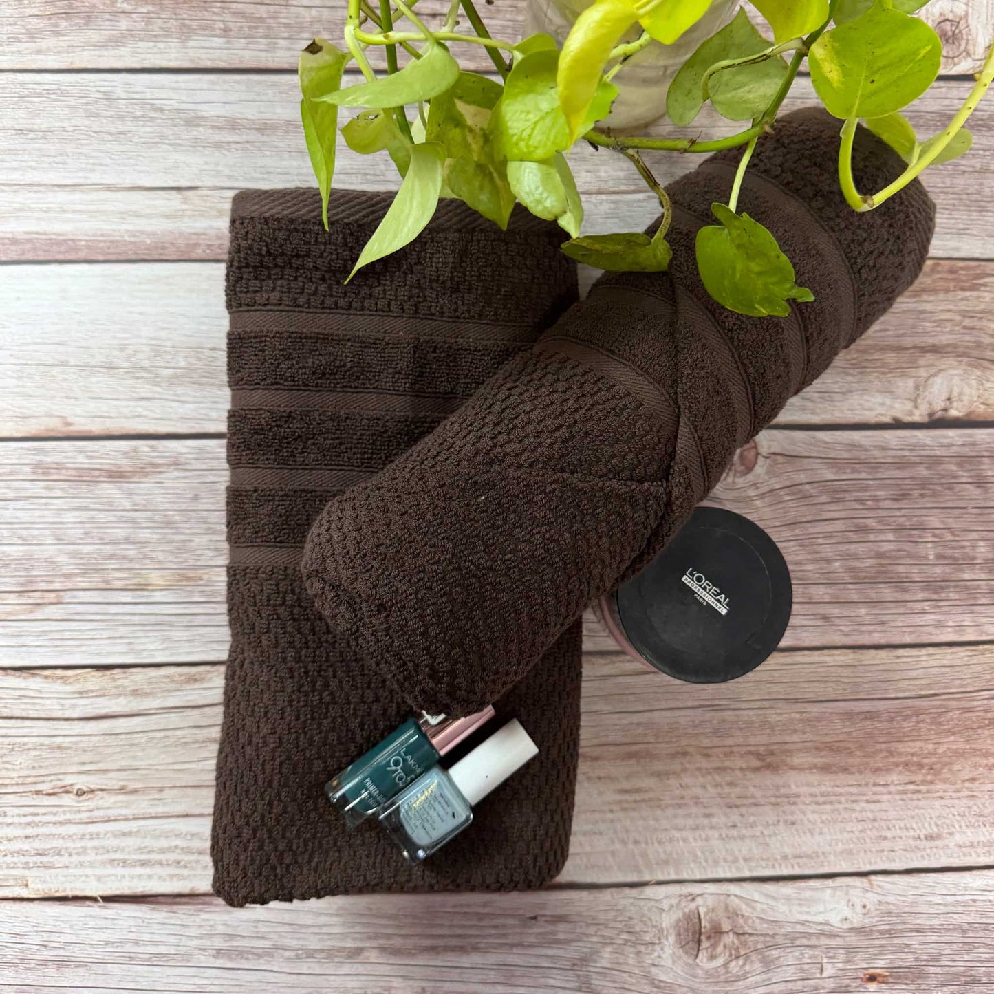 Coffee Brown Popcorn Salon Towel Pack Of Two