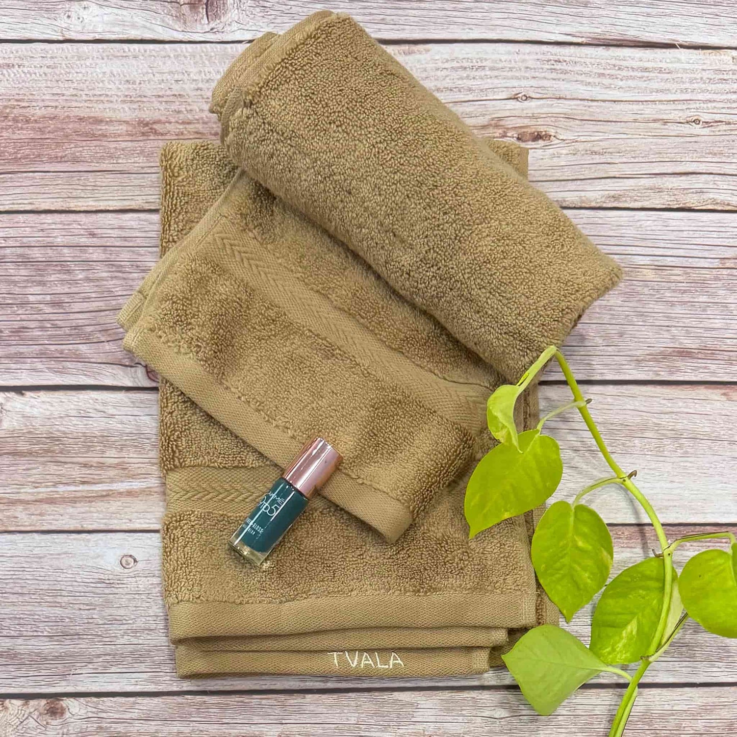 Brown Zero Twist Hand Towel Pack Of Two