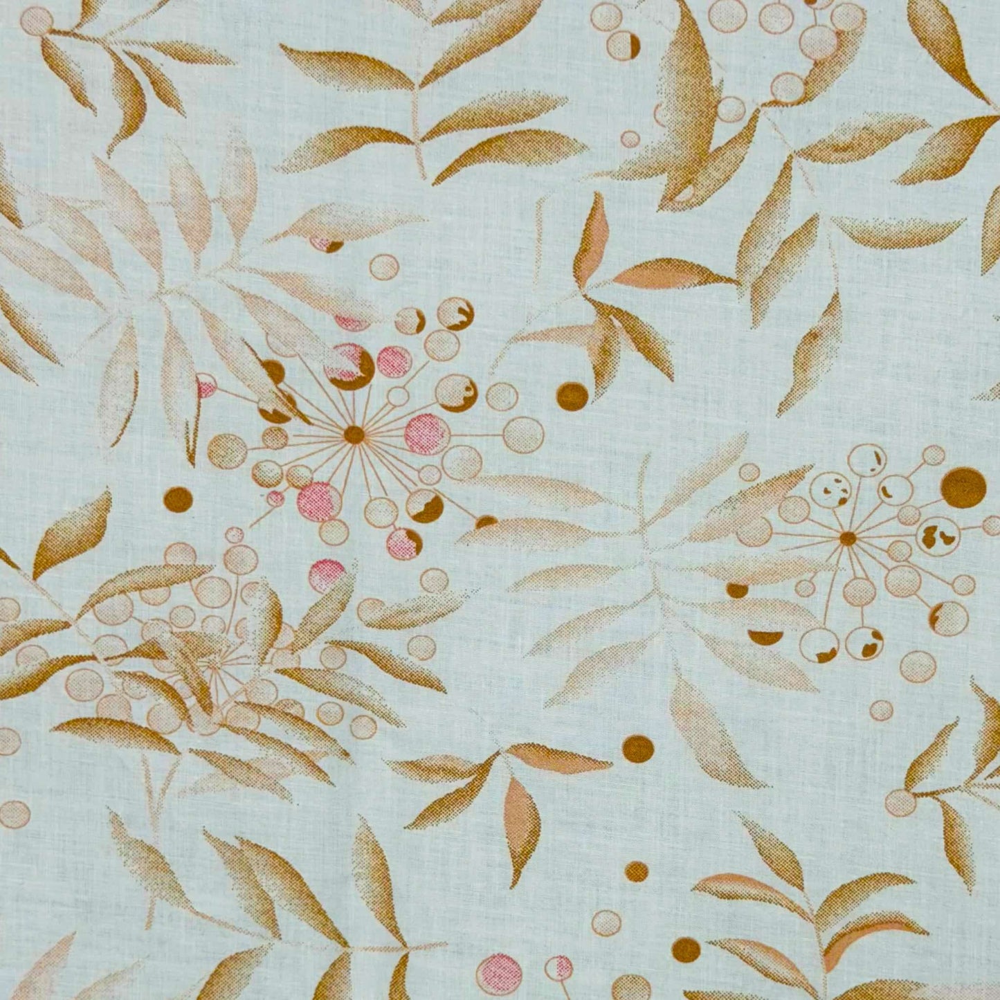 Brown Leaf Print 200TC Single Bedsheet