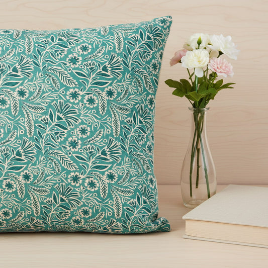 Small Floral Print On Green Single Bedsheet