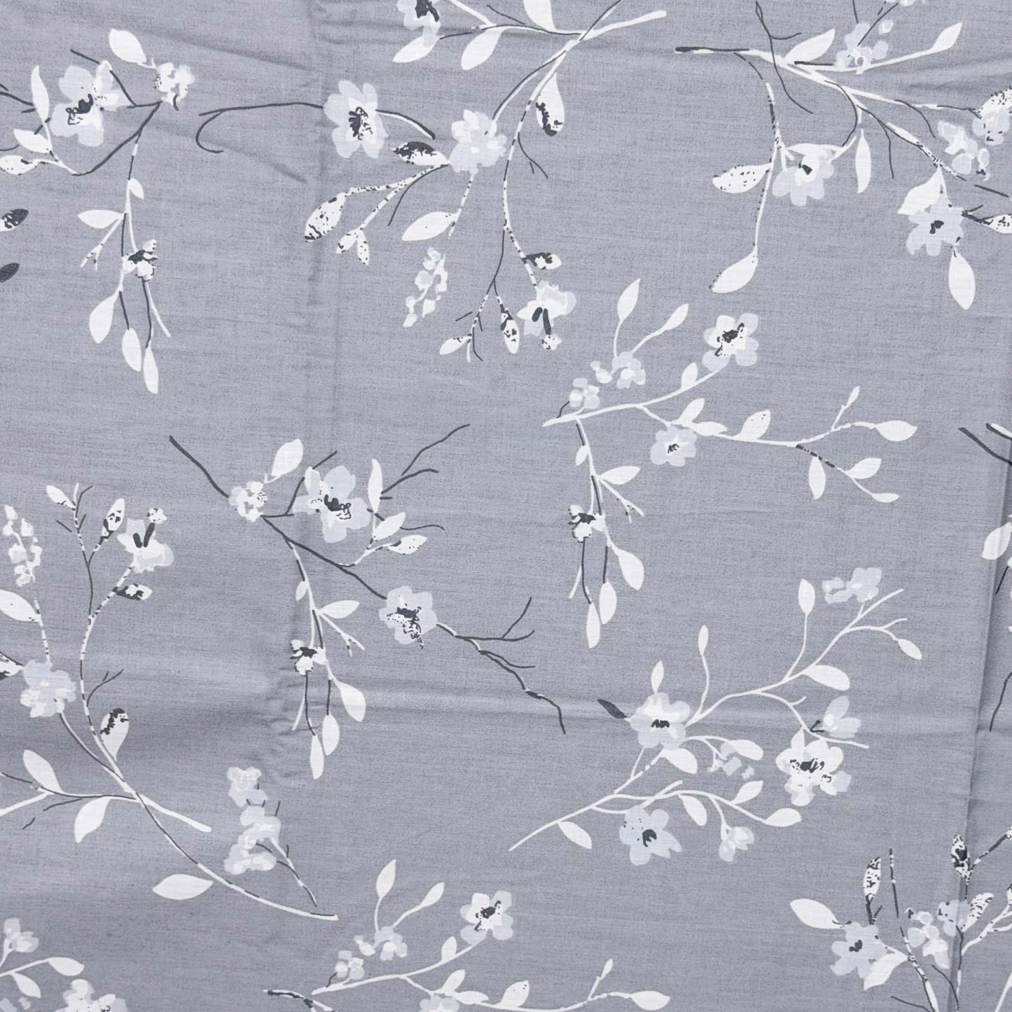 Floral Print 210TC Grey King Size Bedsheet