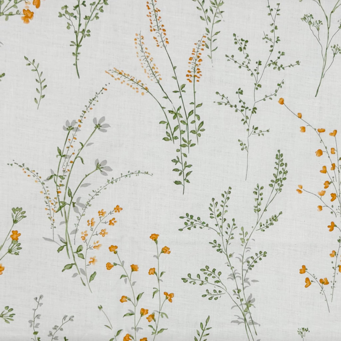 Small Orange Flower Print 200TC Single Bedsheet