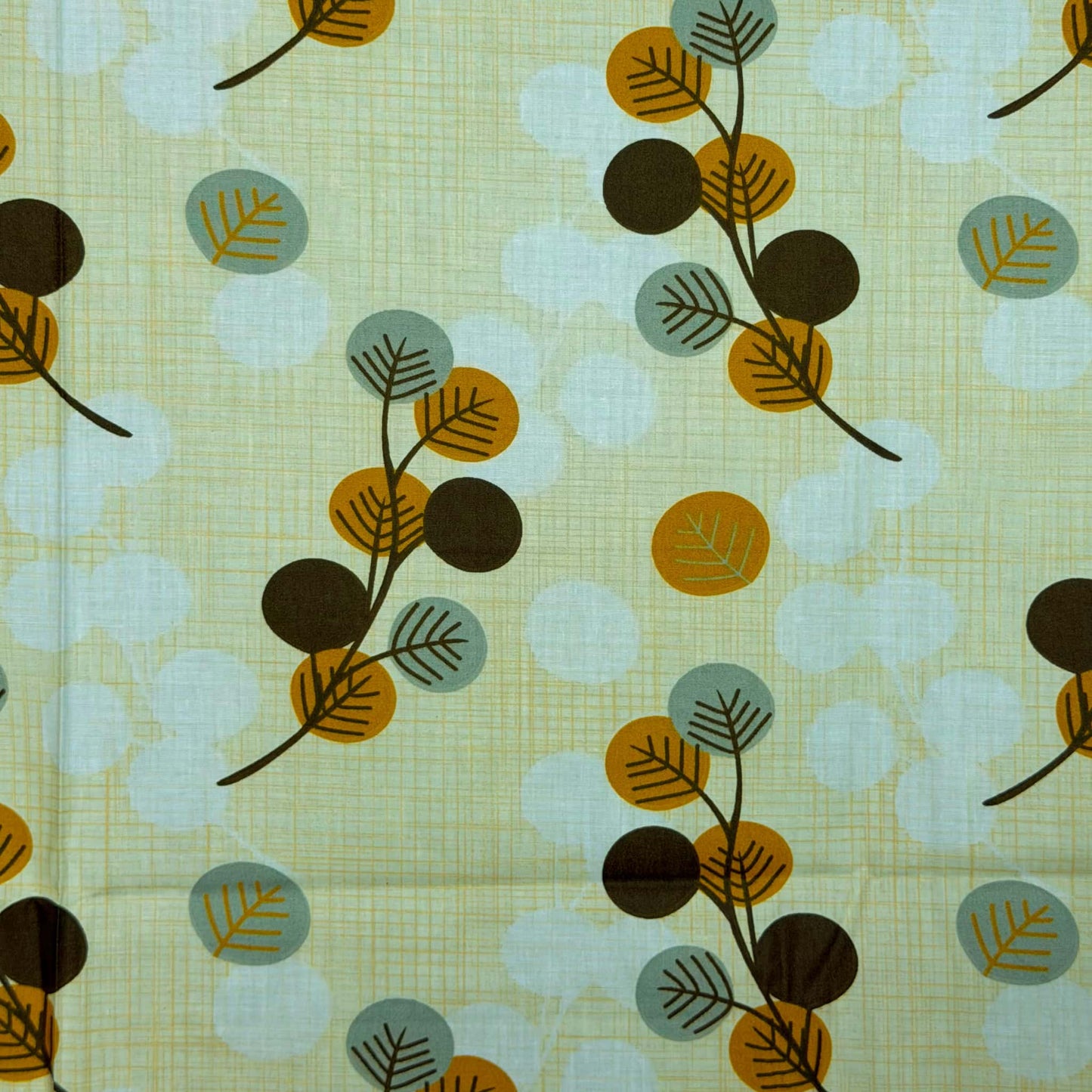 Leaf Print Beige Single Bedsheet