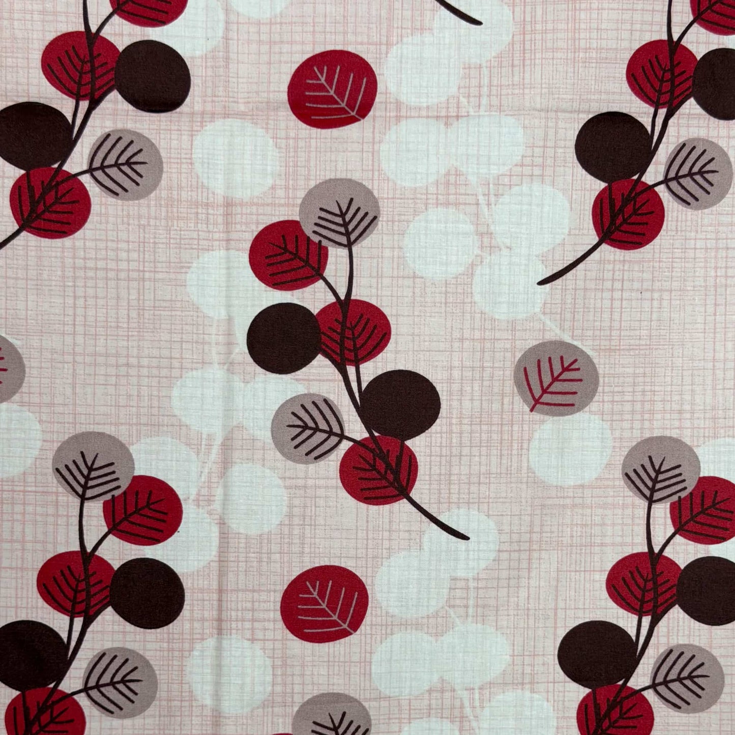 Leaf Print Pink Single Bedsheet
