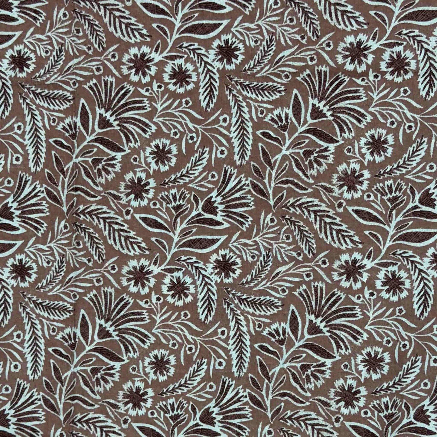 Small Floral Print On Brown Single Bedsheet