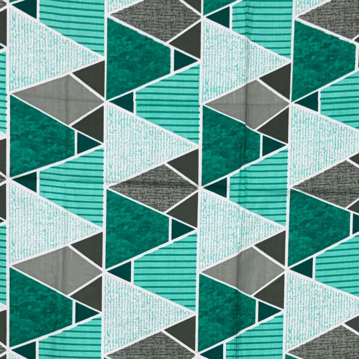 Green Geometric Print Single Bedsheet