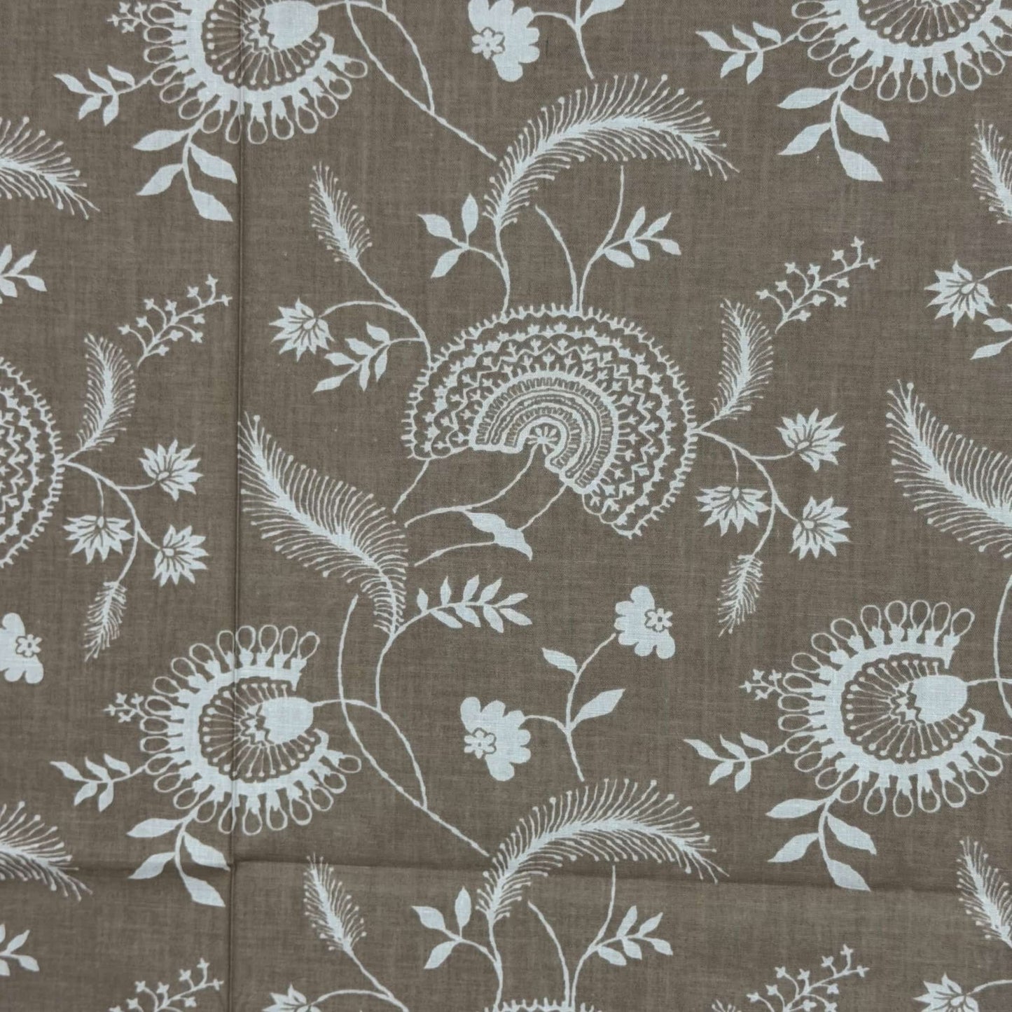 Floral Print On Brown Single Bedsheet
