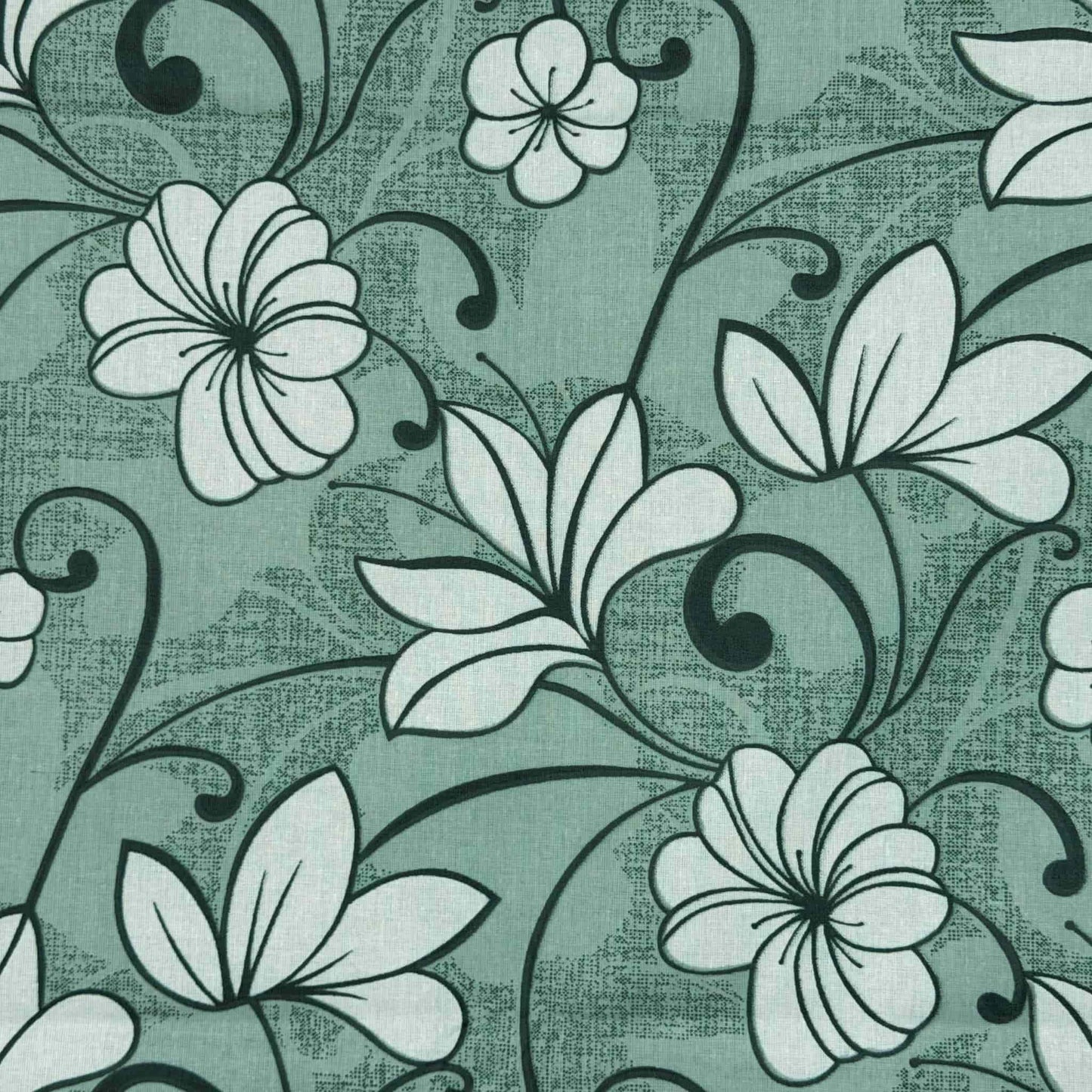 Floral Print On Green Single Bedsheet
