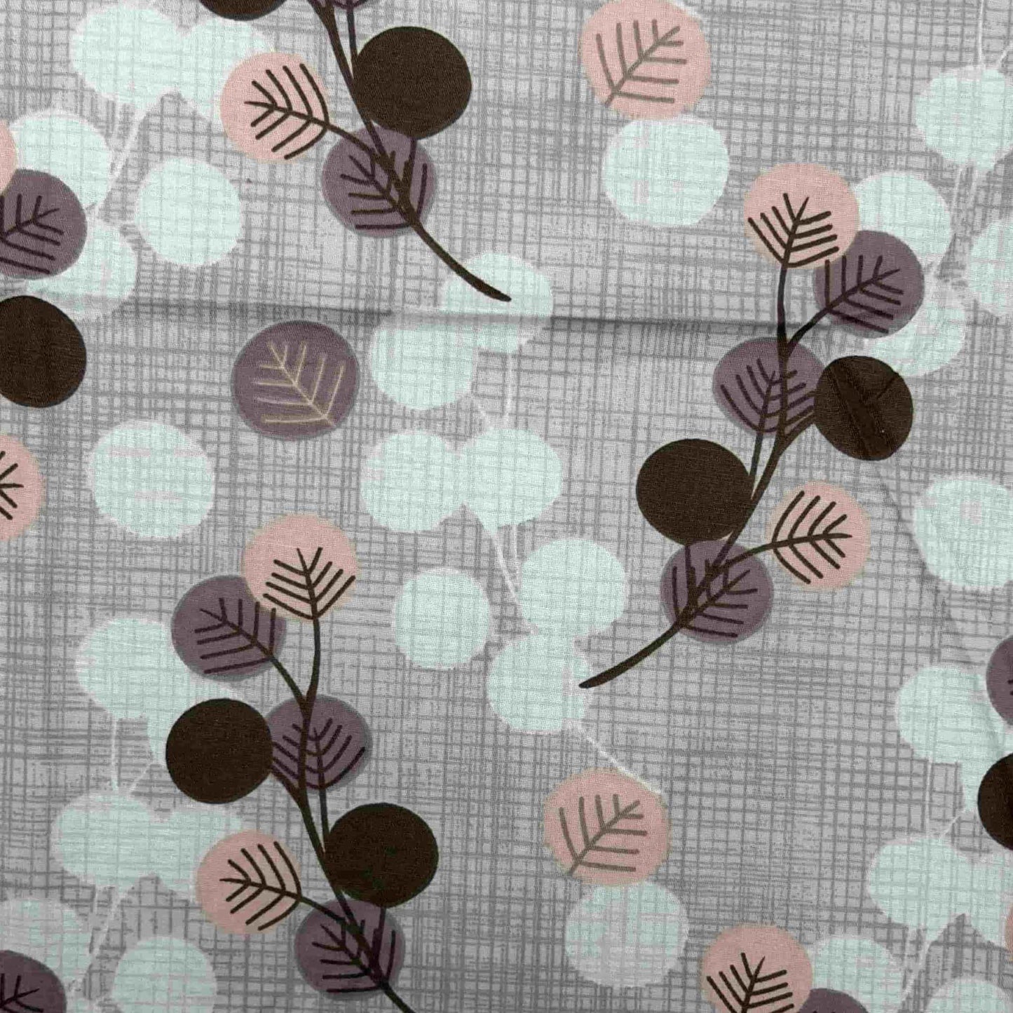Floral With Geometric Elements Queen Size Bedsheet