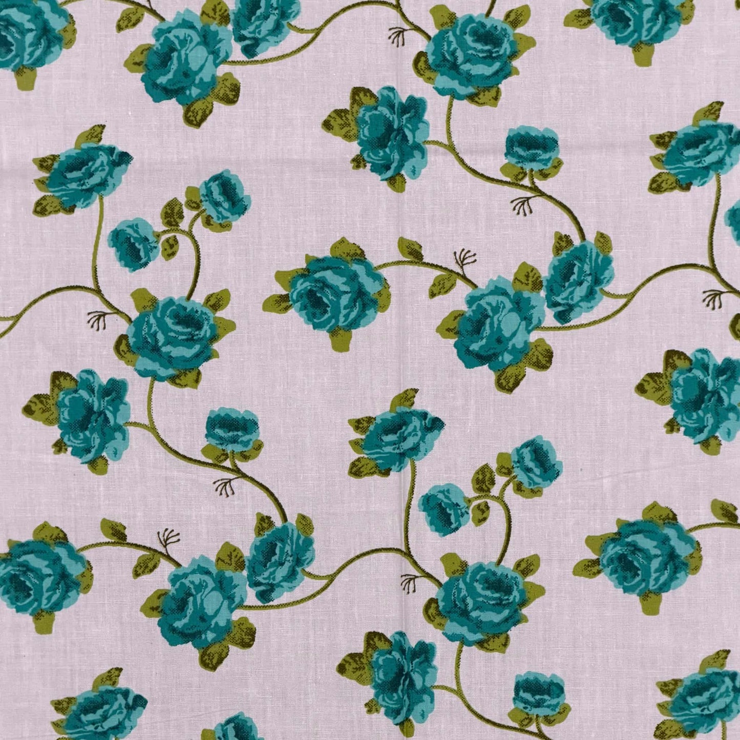 Blue Rose Print Single Bedsheet